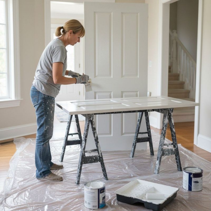 Interior Door Staining